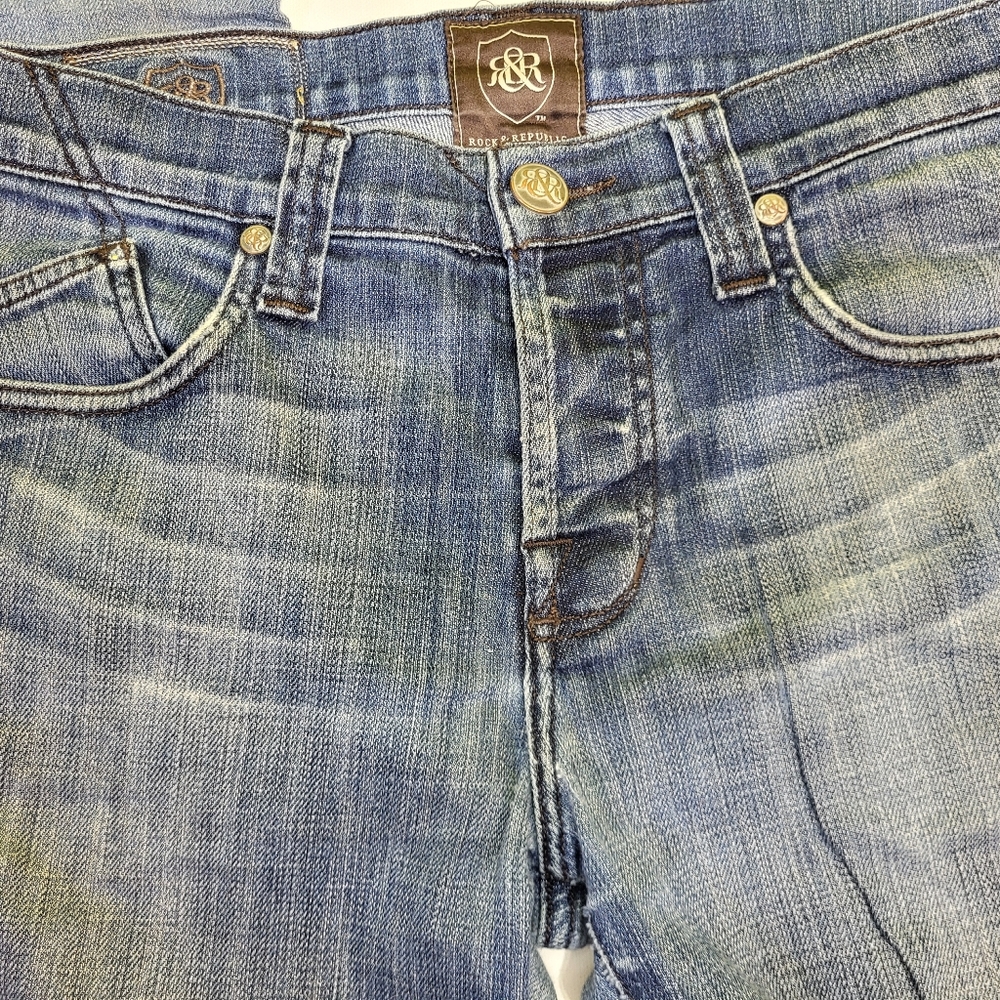 Rock & Republic Blue Denim Men's Jeans - Picture 2 of 6